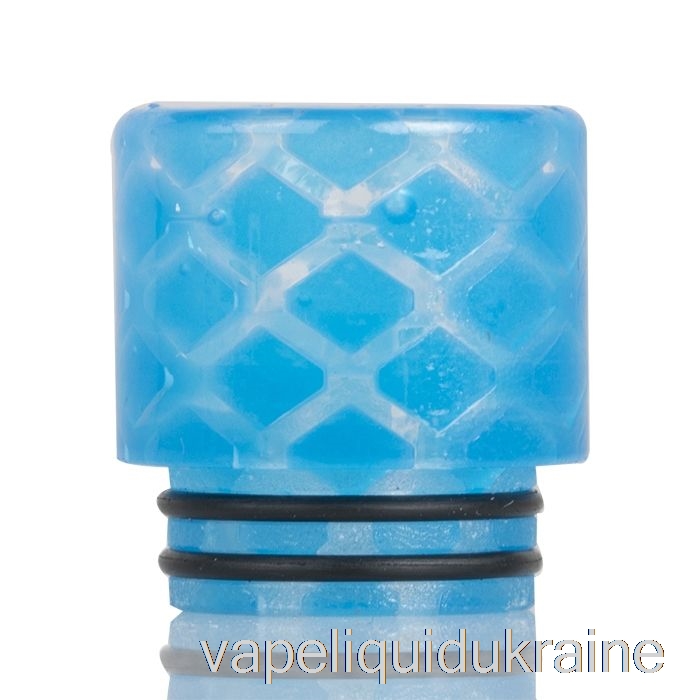 Vape Ukraine 810 Clear Snakeskin Resin Drip Tip Light Blue